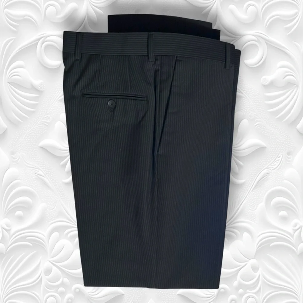 Perry Ellis Portfolio Suit Jacket Pants Slacks Pinstripes 40R